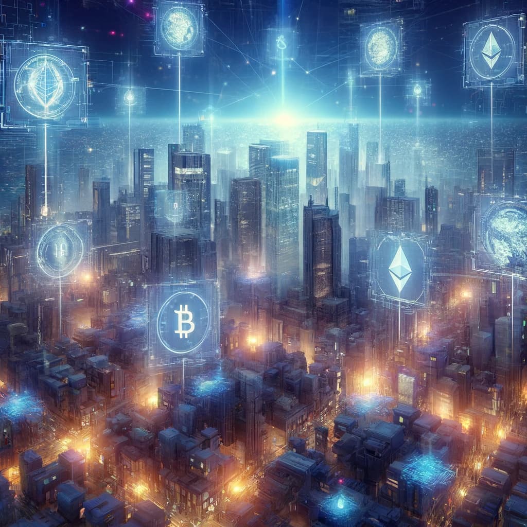 Image representing public blockchains as tokens