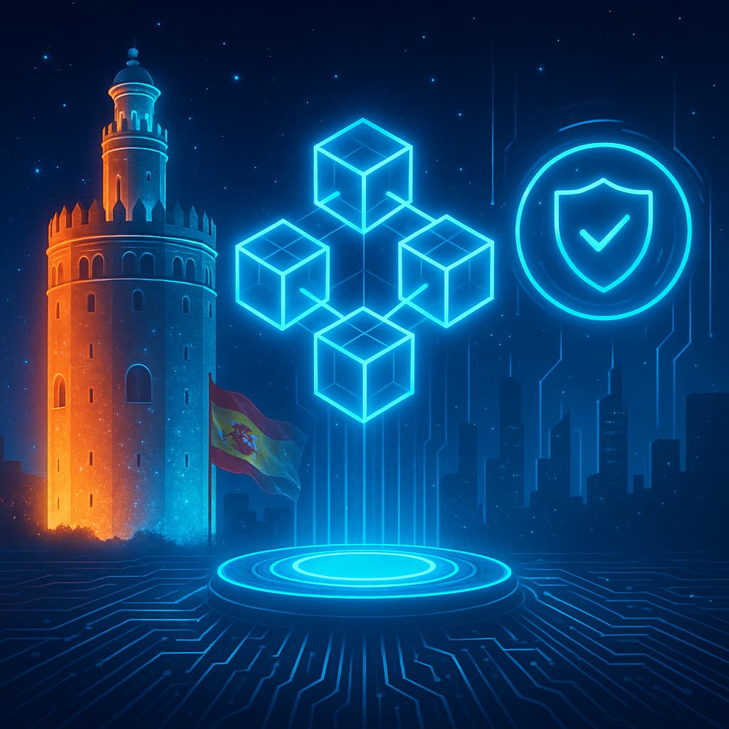 Concept art of Spanish blockchain compliance
