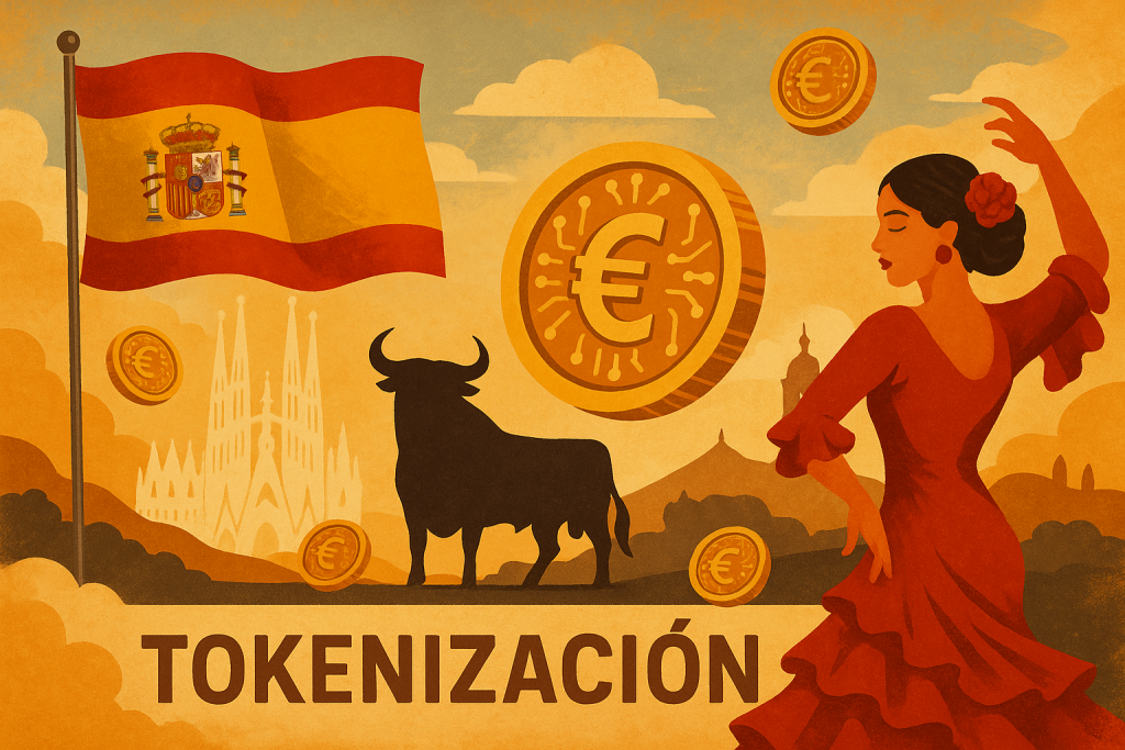 Spain and tokenization concept art