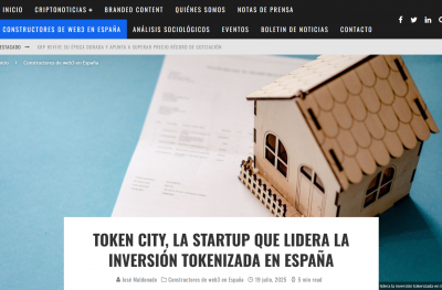 Token City, empresa constructora de la Web3 en España según Observatorio Blockchain