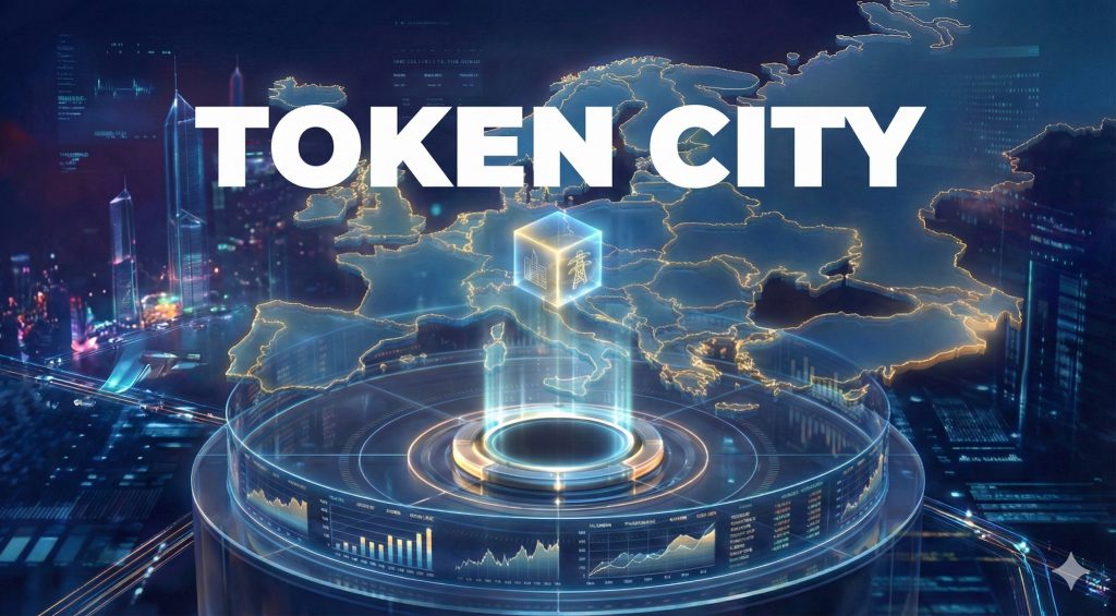 Concept art depicting Europe, tokenization and Finance