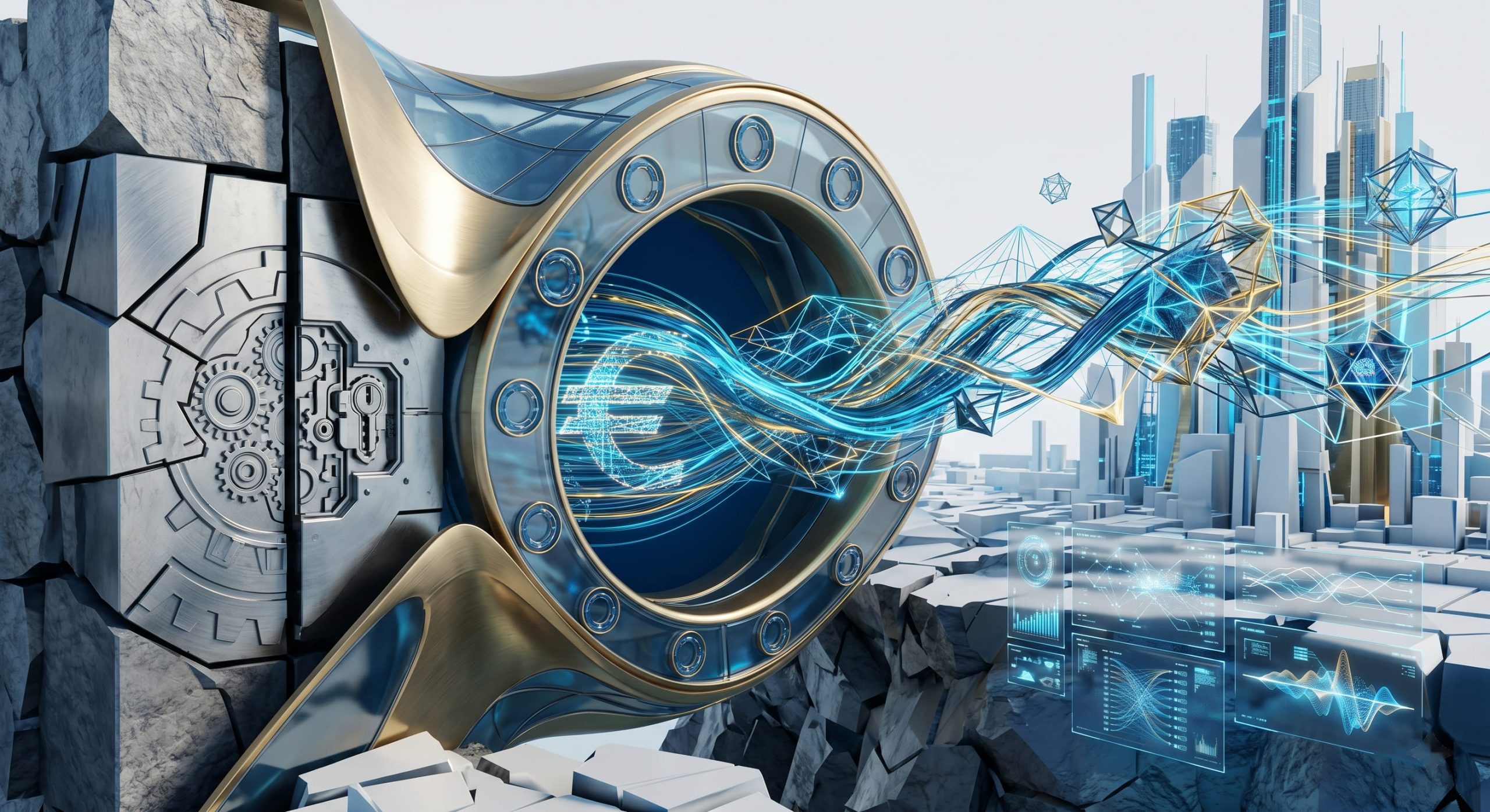 Europe Tokenization and Finance concept Art