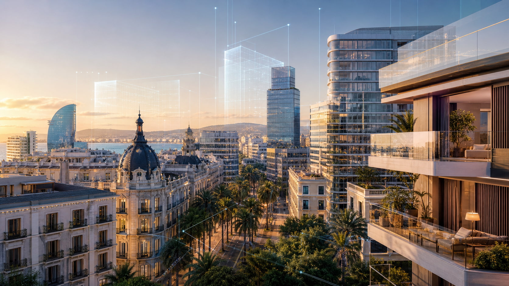 Concepto de tokenización inmobiliaria en España